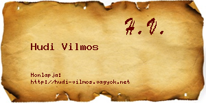 Hudi Vilmos névjegykártya